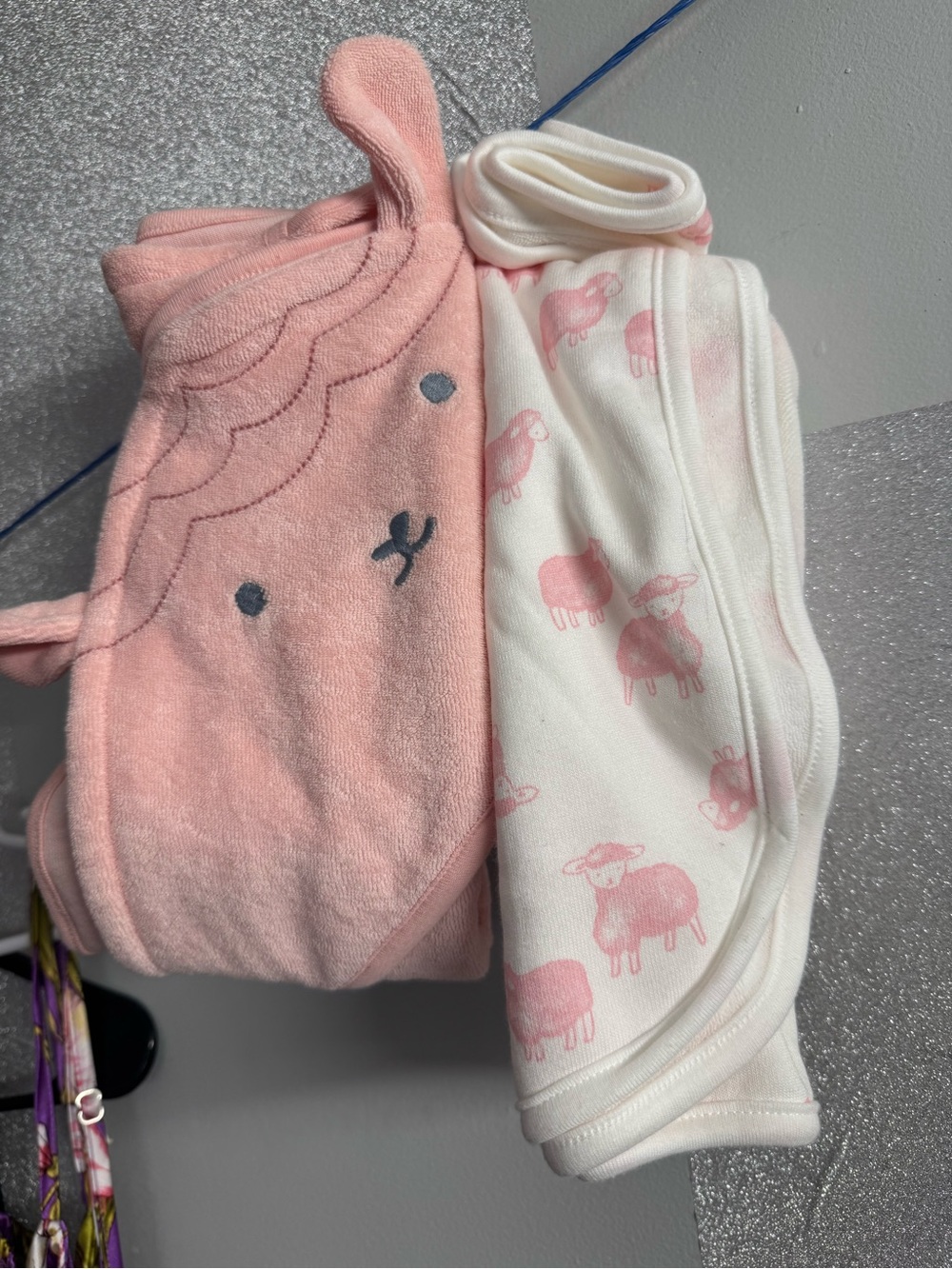 Pink Lamb Hooded Towel
